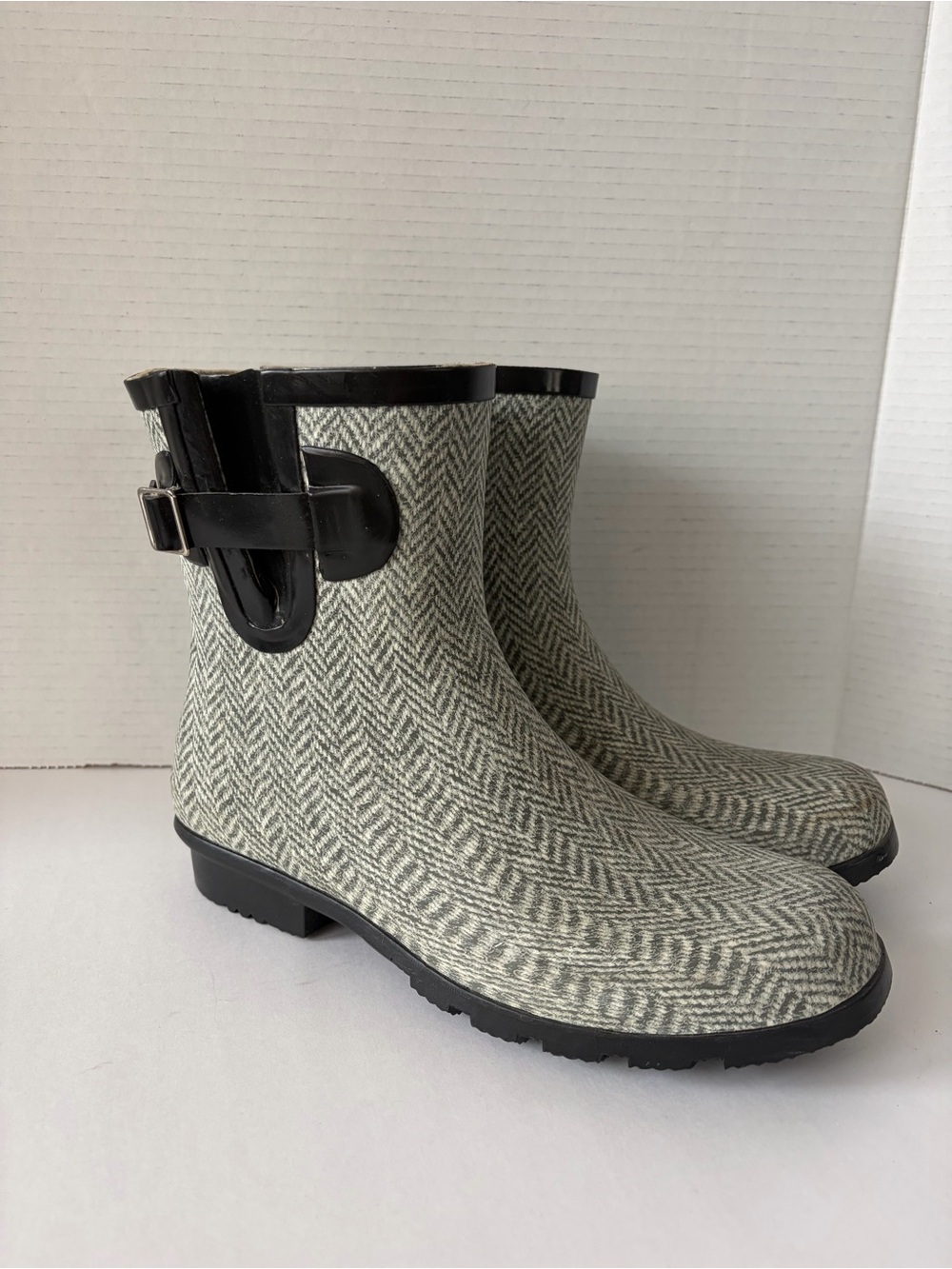 Nomad Droplet herringbone rain boots